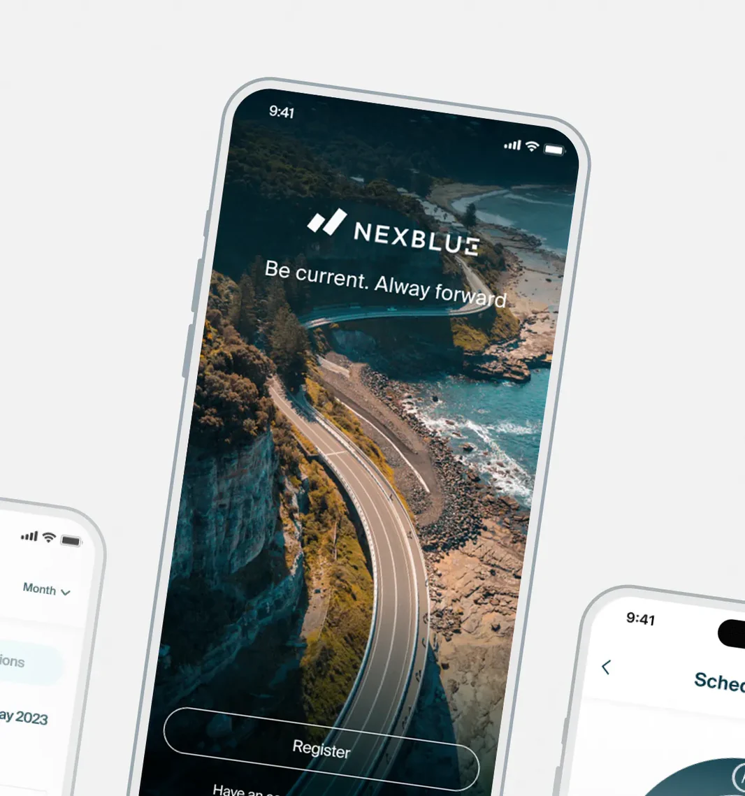 NexBlue app login screen